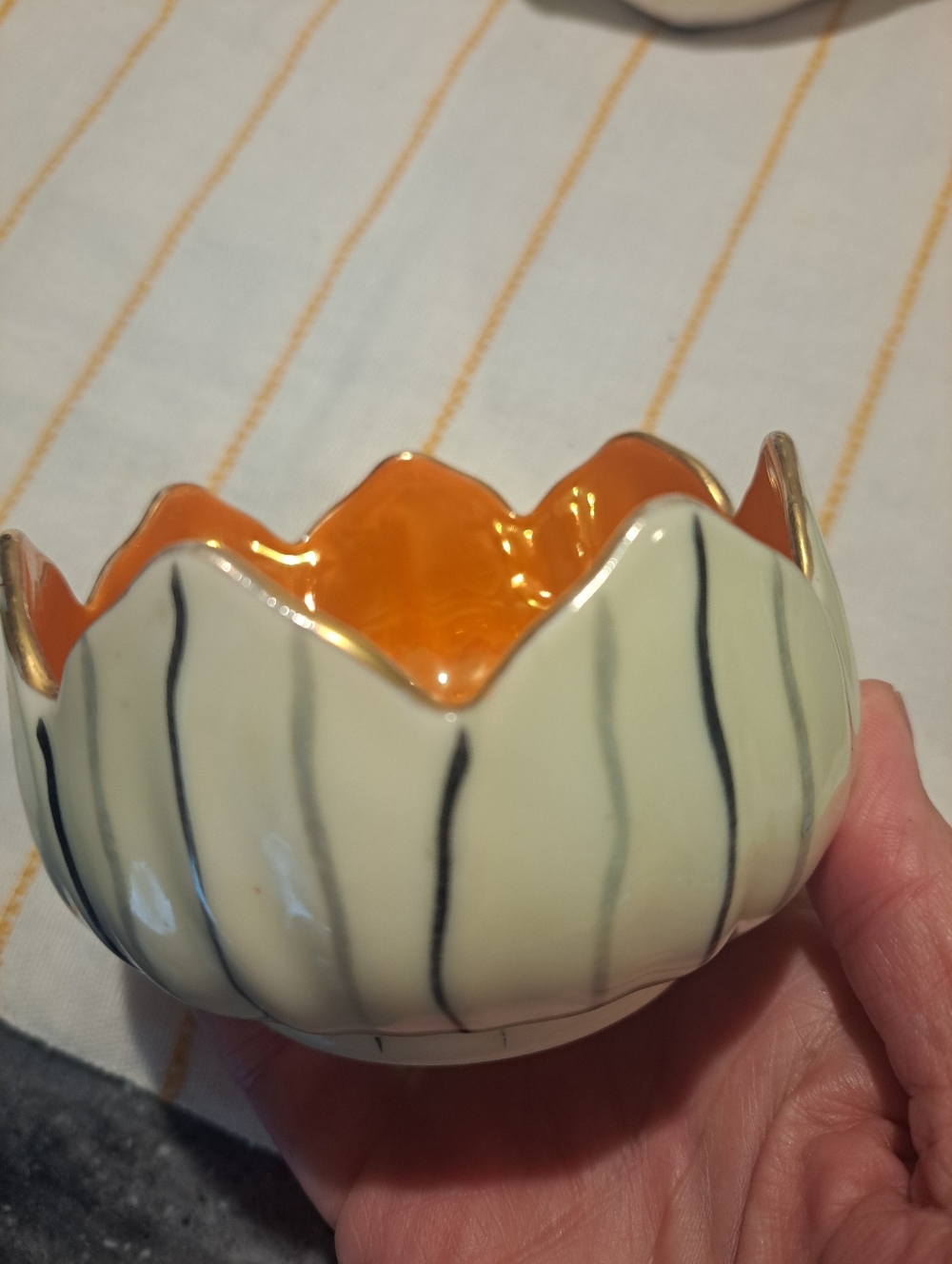Vtg Noritake Lusterware Porcelain Lotus Bowl